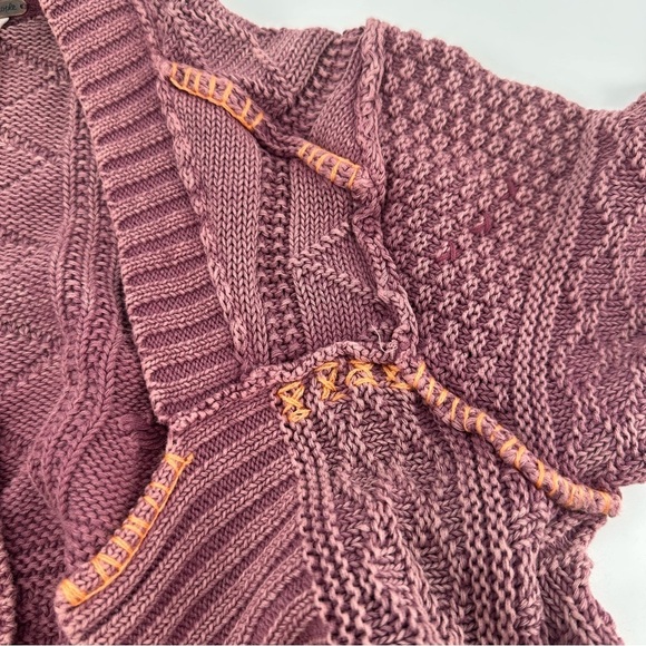 Free People All Washed Out Chunky Knit Cardigan Size Medium - Picture 4 of 6